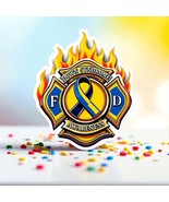 Firefighter Decal Down Syndrome Maltese Cross Flames Window/Hardhat Decal - $5.41 CAD+