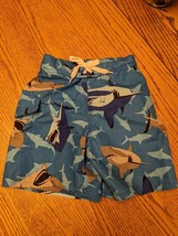 Bugle Boy Swim Trunks S Size 4 Boy-Youth Blue Color Sharks Bugle Boy Swim Trunks - £7.59 GBP