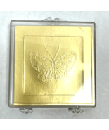Vintage Hallmark Gold Seal Butterfly Sticker Embossed Self-Adhesive 2&quot;x2... - £14.19 GBP