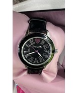 Betseyville Betsey Johnson Black Patent Band Pink Heart BVW00038-01 Watch - $49.99