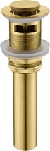 Brushed Gold BATHROOM Overflow Pop Up Drain  1 1/2&quot; 38mm Vessel Sink Strainer - £12.60 GBP