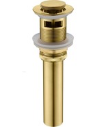 Brushed Gold BATHROOM Overflow Pop Up Drain  1 1/2&quot; 38mm Vessel Sink Str... - $300.87 MXN