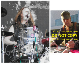 Ginger Fish signed 8x10 photo proof COA auto.Rob Zombie &amp; Marilyn Manson Drummer - £90.99 GBP