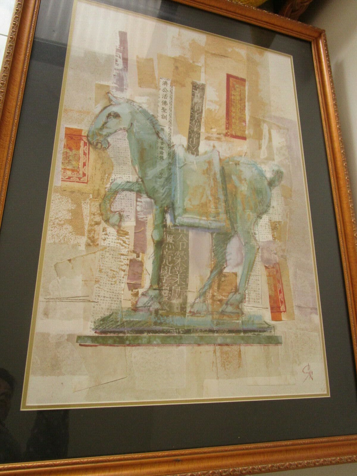 Horse Tang I - II -by Jerry SIC Mix Media Chinese Calligraphy Lithograph... - $441.00
