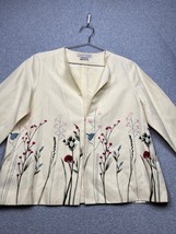 VTG Laura Ashley Linen Silk Blazer Jacket Size 8 Cottagecore Grannycore Feminine - £22.79 GBP