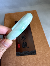 57mm Grade A  Genuine Burmese Green Jadeite Bangle Bracelet  翡翠玉鐲手鐲 - £732.22 GBP