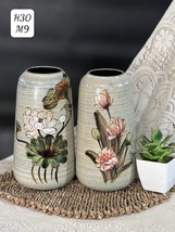 Pottery vase ceramic flower vase handmade in Vietnam H30cms - £95.88 GBP