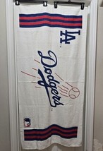 New Vintage 80s LA Dodgers White MLB Licensed Beach Towel USA 28&quot; X 58&quot; ... - £45.01 GBP