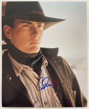 Charlie Sheen Signed Autographed &quot;Young Guns&quot; Glossy 8x10 Photo - Life COA - £78.79 GBP