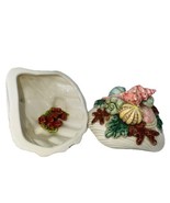 Fitz &amp; Floyd Oceana Pedestal Lidded Sugar Bowl Dish Crab Conch Shells Co... - €31,04 EUR
