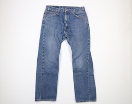 Vintage 90s Levis 505 Mens 34x30 Distressed Regular Fit Straight Leg Denim Jeans - £54.36 GBP