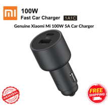 Genuine Xiaomi Mi 100W 5A Car Charger USB-C Dual Port PD QC 3.0 Fast Charge 1A1C - £19.09 GBP