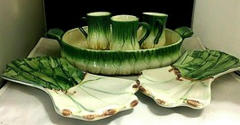 George’s Briars L&#39;Oignon kitchen decor green onion casserole ,cups, spoo... - £21.65 GBP