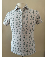 Swing Juice Polo Shirt Mens Size Small White &amp; Green Golf Betting Wager - $428.73 MXN