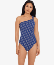 Ralph Lauren One Piece Swimsuit Blue White Stripe Size 10 $142 - Nwt - £28.76 GBP