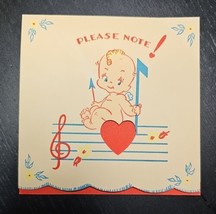 Vintage 1920-30s Kewpie Baby Cherub Valentine Card by White &amp; Wyckoff Ho... - £14.78 GBP