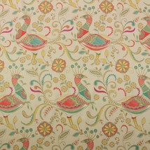 Richloom Fantasy Jubilee Cream Large Bird Quail Cotton Twill Fabric By Yard 54&quot;W - £6.88 GBP