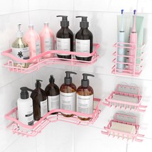 Pink Corner Shower Caddy, Adhesive Shower Organizer For Bathroom Storage... - $27.99