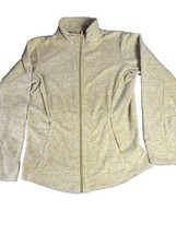 Duluth Jacket Women’s Medium Zip Up Fleece Pocket Yellow Thumbholes High... - $14.52