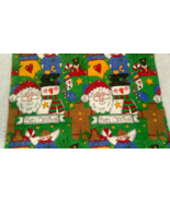Fabric Hoffman &quot;Frosty &amp; Santa&quot; 2 pcs Angel Stocking Candy Cane w/Blocks... - $5.22 CAD