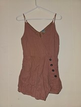 J For Justify Wrap Mini Dress Women Medium Brown V-Neck Sleeveless Flared ( XYZ) - £11.68 GBP