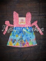 NEW Boutique Princess Ariel Cinderella Belle Snow White Girls Ruffle Dress - £5.60 GBP+