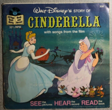 CINDERELLA (1977) Disneyland softcover book with 33-1/3 RPM record - £11.04 GBP