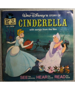 CINDERELLA (1977) Disneyland softcover book with 33-1/3 RPM record - £11.12 GBP