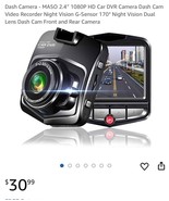 Vehicle Blackbox DVR HD High Definition 1080P Car Dash Cam 2.4&quot; Display - $374.05 MXN