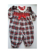 Buster Brown Romper hearts/Plaid Baby Girls 3-6 M One Piece - $18.14 CAD