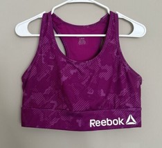 Reebok Sports Women&#39;s Racerback Bra Purple Size L Athletic Support - £13.77 GBP