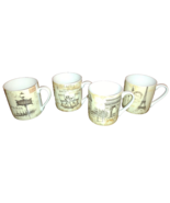 Mikasa Gourmet Basics Coffee Mug Eiffel Tower Paris Scene 4pc Set - $34.99