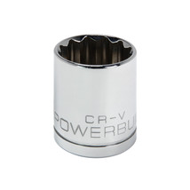 Powerbuilt 1/2 Inch Drive x 1 Inch 12 Point Shallow Socket - 642007 - £21.84 GBP