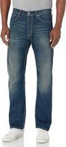 Levi&#39;s 505 Regular Fit Jeans Mens 36x34 Blue Stretch Straight Leg NEW - £39.32 GBP