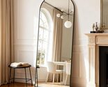 Simple Deluxe Arched Full Length Mirror 71″×26″ (Black) - $85.00