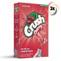 3x Packs Crush Cherry Drink Mix Singles To Go | 6 Sticks Per Pack | .63oz - £9.04 GBP