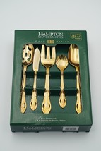 Hampton Silversmiths Gold Series 24kt Gold Plated 5-Piece Hostess Set - £24.53 GBP