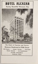 1948 Print Ad Hotel Alcazar Facing Biscayne Bay in Miami,Florida - £8.03 GBP