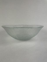 Fenton Hobnail Design Ruffled Clear Glass Fruit Bowl Large 12.5” Modern - £31.89 GBP
