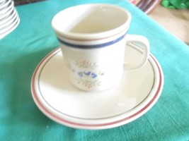 Outstanding Newcor &quot;Homespun&quot; 1986 Stoneware Cup And Saucer - £4.71 GBP