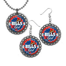 BILLS Girl 3D Bottle Cap Jewelry Gift Set | Birthday | Christmas - £10.38 GBP