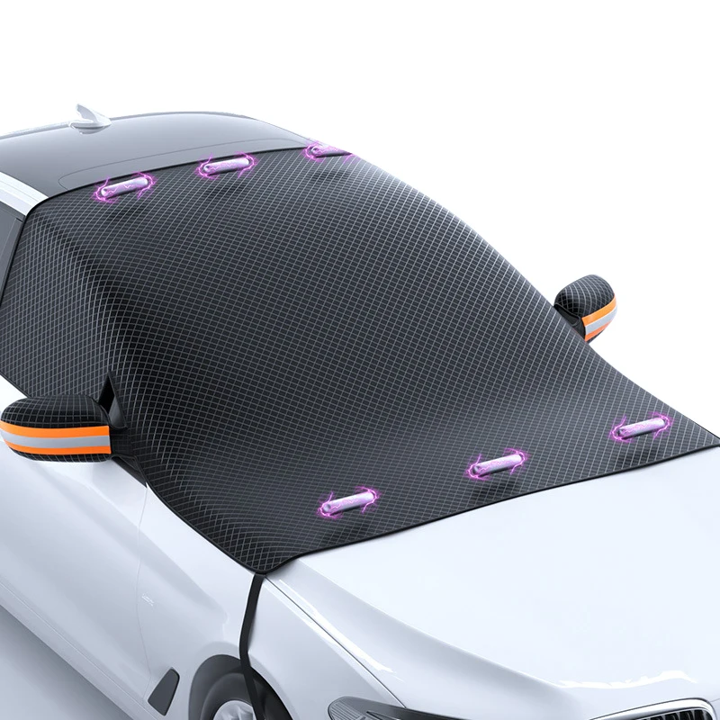 Magnetic Car Snow Cover Windshield Sunshade Outdoor Snowproof Car Cover Anti Ice - £17.08 GBP