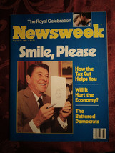 NEWSWEEK magazine August 10 1981 Ronald Reagan Tax Cuts Royal Wedding - £6.92 GBP