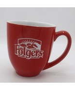 Vtg Folgers Red Coffee Mug Collectible 12 Oz White Interior Durable Ceramic - €11,79 EUR