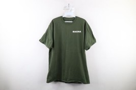 Vintage Mens XL Faded Spell Out Magna Parts Jeep Car Short Sleeve T-Shirt Green - £31.11 GBP