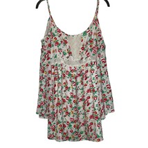 Altard State Cold Shoulder Floral Boho Mesh Lace Flowy Tunic Top Small Women - £15.54 GBP