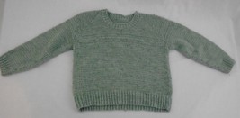  Handmade Vintage  1970&#39;s Green Crew Neck Long Sleeve Knit Sweater Boys ... - $7.92