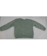  Handmade Vintage  1970&#39;s Green Crew Neck Long Sleeve Knit Sweater Boys ... - $10.86 CAD