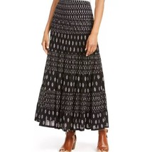 Style &amp; Co. Womens M Black White Tribal Diamond Printed Long Maxi Skirt ... - $29.39