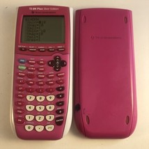 Texas Instruments TI-84 Plus Silver Ed Calculator Pink Missing Battery Cover - £31.14 GBP